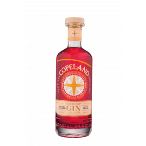 A bottle of Copeland Distillery Rhuberry Gin