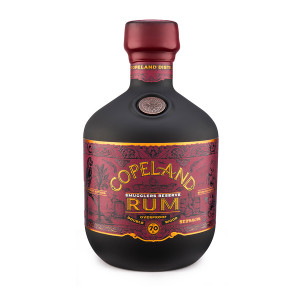 A bottle of Smugglers' Reserve Overproof Rum by Copeland Distillery